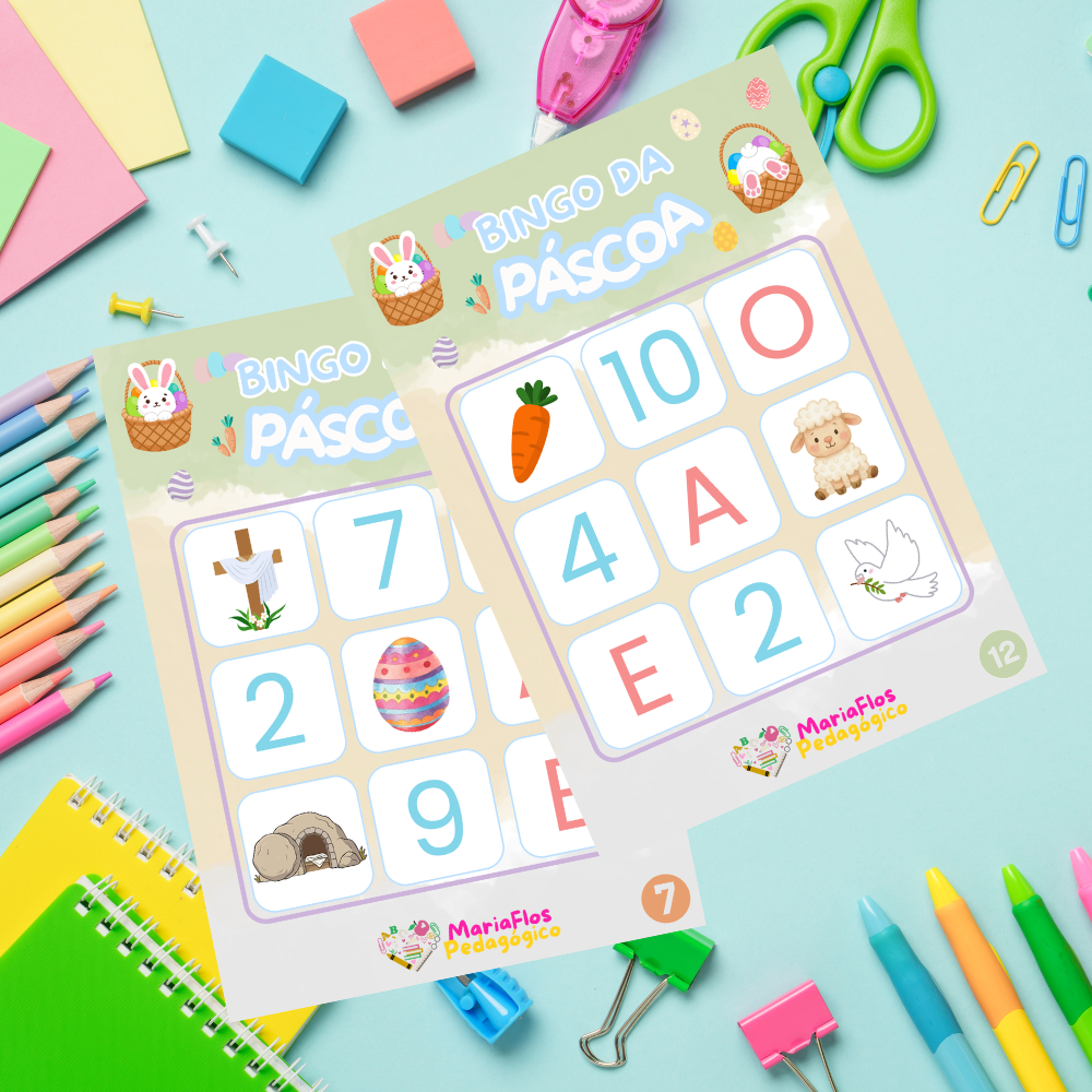 bingo da páscoa educação infantil – 20 cartelas com vogais, números 1 a 10 e figuras pascoais (pdf para imprimir) bingo da páscoa educação infantil – 20 cartelas com vogais, números 1 a 10 e figuras pascoais (pdf para imprimir)