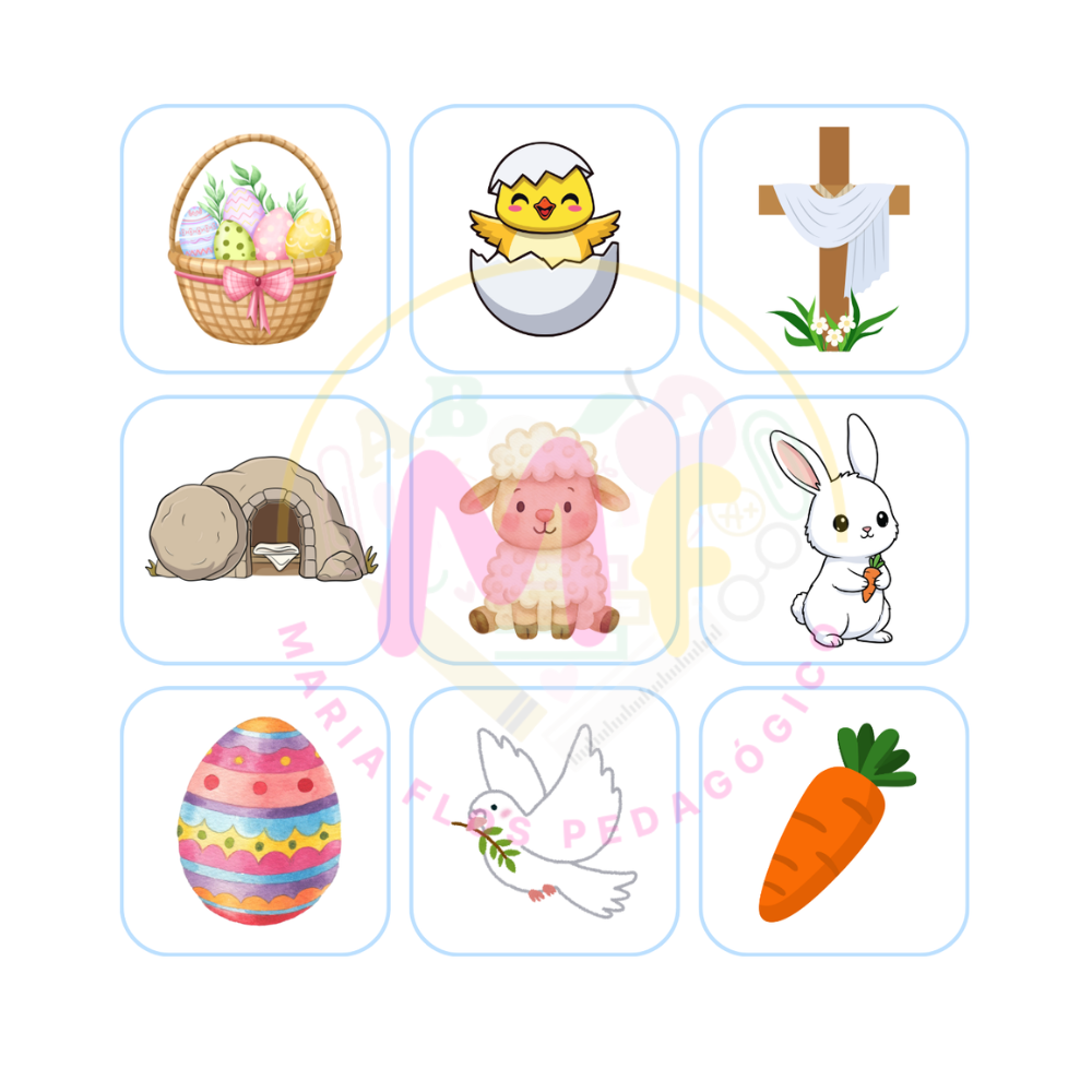 bingo da páscoa educação infantil – 20 cartelas com vogais, números 1 a 10 e figuras pascoais (pdf para imprimir) bingo da páscoa educação infantil – 20 cartelas com vogais, números 1 a 10 e figuras pascoais (pdf para imprimir)