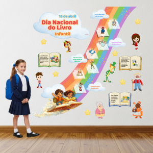 painel para imprimir dia nacional do livro infantil para imprimir pdf (55 folhas a4) – interativo educação infantil