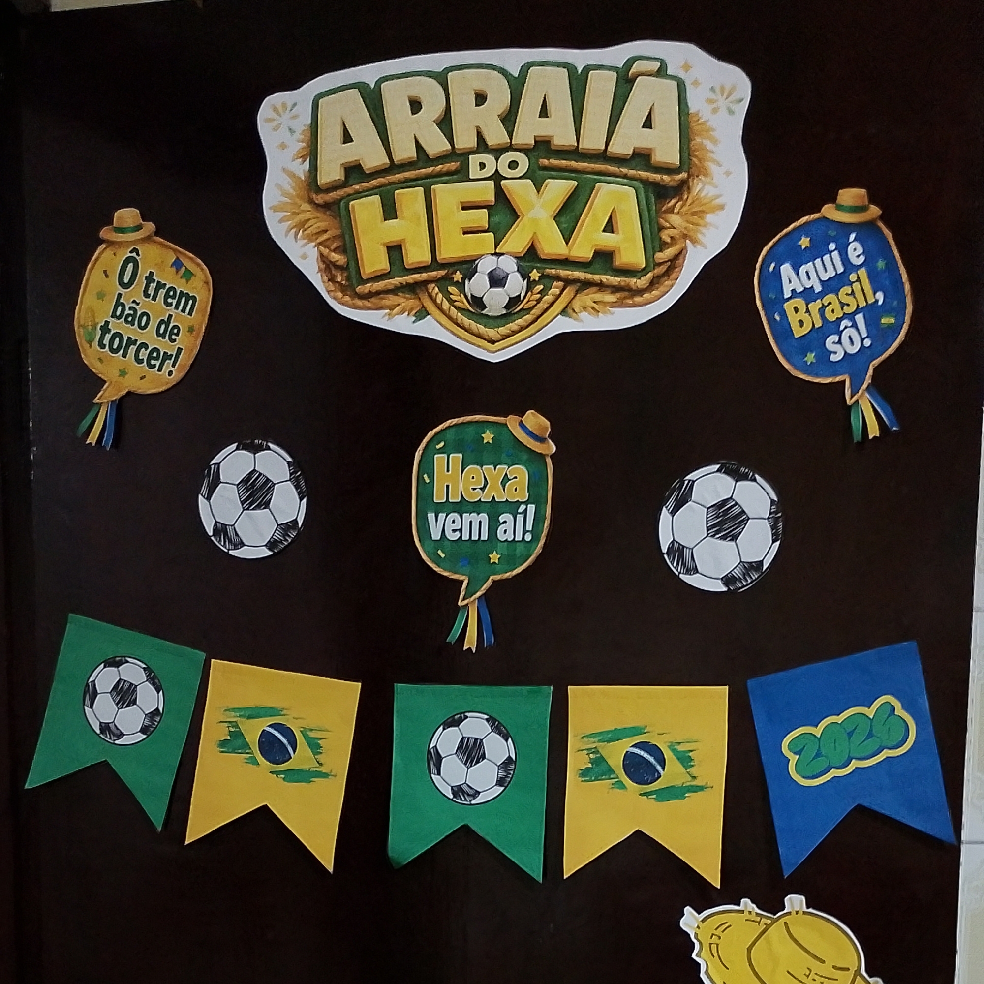 painel de porta festa junina – arraiá do hexa decoração brasil copa 2026 para imprimir painel de porta festa junina – arraiá do hexa decoração brasil copa 2026 para imprimir