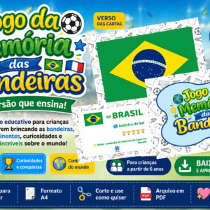 jogo da memória das bandeiras copa do mundo 2026 em pdf para imprimir