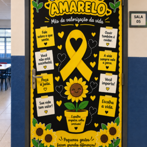 INÍCIO Painel de Porta Setembro Amarelo para imprimir para escola